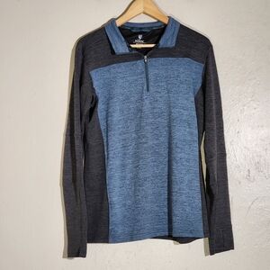 Kuhl Blue and Gray Quarter-Zip Pullover